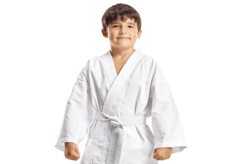 Canvas Print - Child posing in karate kimono