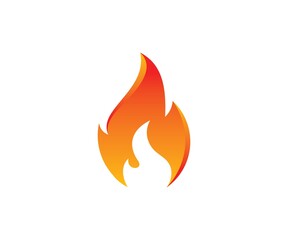 Wall Mural - Fire Flame icon vector