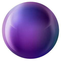 Wall Mural - glass purple ball or precious pearl. glossy realistic ball, 3d abstract vector illustration highligh