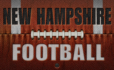Wall Mural - New Hampshire Football Text on a Flattened Football