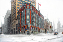 Downtown Ottawa During A Blizzard