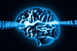 © Tetra Images/Tetra Images - Brain radiating light and numbers, studio shot