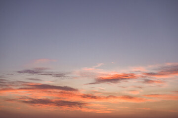 Wall Mural - colorful cloudy sky at sunset. gradient color. sky texture, abstract nature background. copy space