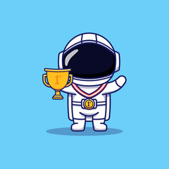 Wall Mural - Cute astronaut got the first prize 