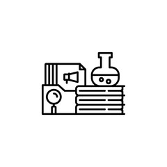 Poster - marketing research vector icon line style. Perfect for website, application, commerce, presentation, logo and more. simple, thin and modern outline icon