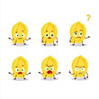 Cartoon character of carambola with what expression