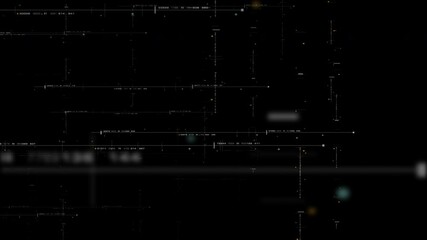 Aufkleber - Futuristic simulation of 5G network concept, artificial intelligence quantum physic matrix particles deep learning performing analytic computational head up display loop background with alpha channel
