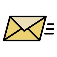Poster - Fast letter send icon. Outline fast letter send vector icon for web design isolated on white background