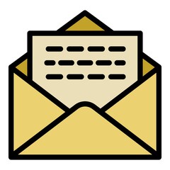Poster - Email letter icon. Outline email letter vector icon for web design isolated on white background