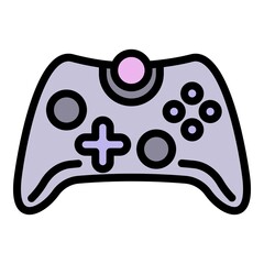 Poster - Joystick icon. Outline joystick vector icon for web design isolated on white background