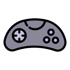 Poster - Desk joystick icon. Outline desk joystick vector icon for web design isolated on white background