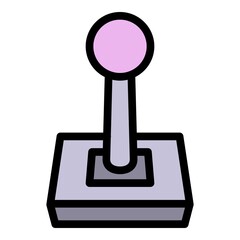 Poster - Gamer joystick icon. Outline gamer joystick vector icon for web design isolated on white background