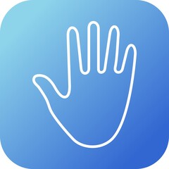 Sticker - Hand sign vector line icon