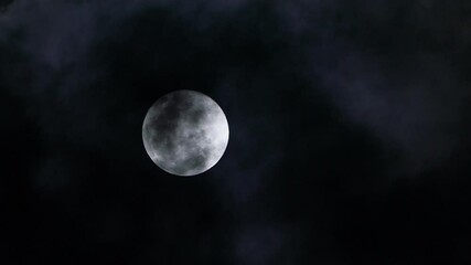 Wall Mural - Full moon light and cloud 