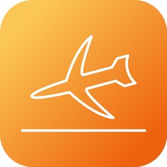 Poster - Unique Flight Landing Line Vector Icon