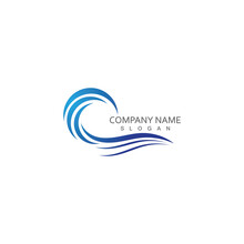 Water Wave Logo Template