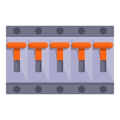 Poster - Cable breaker switch icon. Cartoon of cable breaker switch vector icon for web design isolated on white background