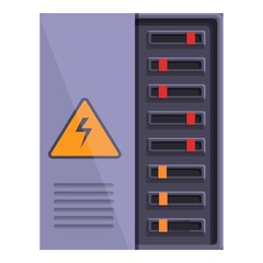 Poster - Turn breaker switch icon. Cartoon of turn breaker switch vector icon for web design isolated on white background