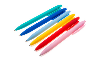 colored pens isolated