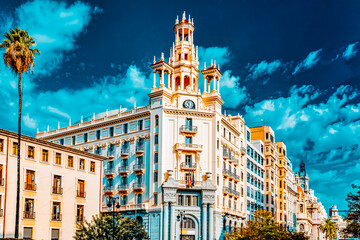 Wall Mural - Cityscape of Valencia - third size population  city in Spain.