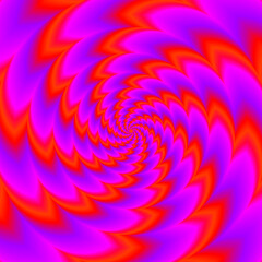 Wall Mural - red spirals. spin illusion.