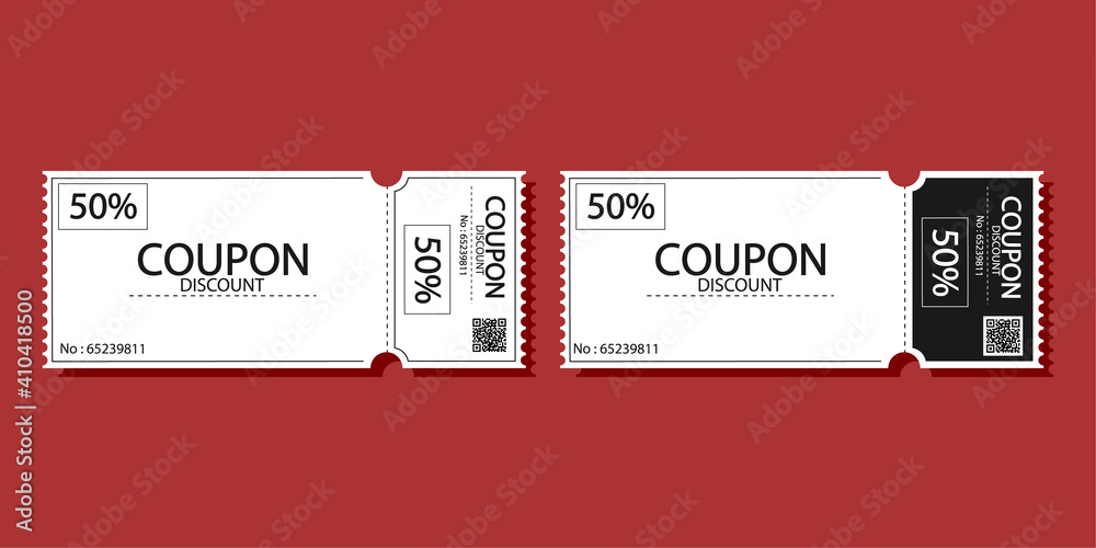 Discount Code Card Design Coupon Card element template for graphics design.Coupon cards ,gift ...