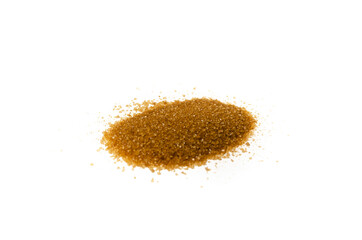 brown sugar on white background