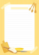 © Happypictures - Recipe Card with Kitchen Items and Lines Vector Template