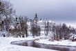 Zima w malowniczym miasteczku Supraśl, Podlasie, Polska