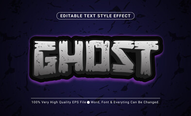 Leinwandbilder - Ghost Gaming Style Text Effect, Editable Text Effect