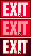 EXIT red vector illustration