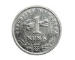 Croatia one kuna coin isolated on white background