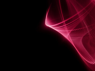 Poster - abstract red and black background. detailed generative fractal graphics.