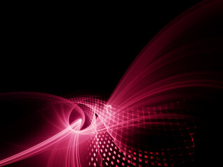 Poster - abstract red and black background. detailed generative fractal graphics.