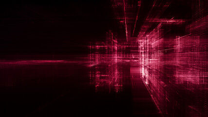 Aufkleber - Abstract digital landscape background texture. Fractal graphics 3d illustration.