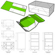 Foldable Rigid Box Template. Hard Board Paper Thick 2mm (External measurement 35.5 x 20.5 + 12.5cm) and Die-cut Pattern.