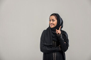 Poster - Arabian woman isolated on background