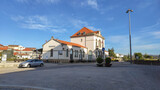 Fototapeta Dziecięca - Braganca, Portugal - August 31, 2020: Braganca's bus station. This building is in fact the old railway station and is in the centre of the newer part of town.