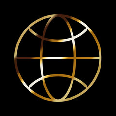 Poster - Vector world icon. World icon in flat style. Outline world icons.Icon isolated.