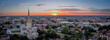 Norwich sunset over the city