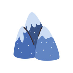 Wall Mural - Winter blue mountains vector design