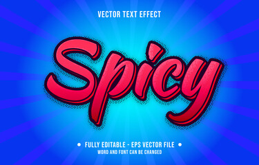 Wall Mural - editable text effect - spicy gradient red color graffiti style