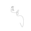 Woman Head Continuous One Line Vector Drawing. Style Template with Abstract Female Face. Modern Minimalist Simple Linear Style. Beauty Fashion Design