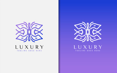 Poster - Luxury Logo Design. Elegant Symbol with Geometric Modern Lines Combination. Usable For Business, Community, Foundation, Services, Company. Vector Logo Design Illustration.