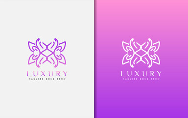 Poster - Luxury Logo Design. Elegant Symbol with Geometric Modern Lines Combination. Usable For Business, Community, Foundation, Services, Company. Vector Logo Design Illustration.