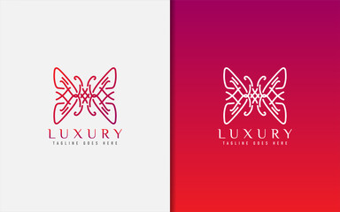 Poster - Luxury Logo Design. Elegant Symbol with Geometric Modern Lines Combination. Usable For Business, Community, Foundation, Services, Company. Vector Logo Design Illustration.