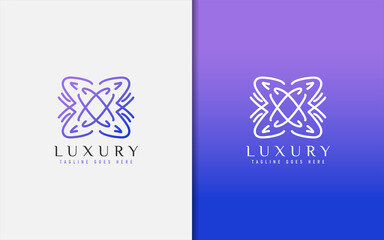 Poster - Luxury Logo Design. Elegant Symbol with Geometric Modern Lines Combination. Usable For Business, Community, Foundation, Services, Company. Vector Logo Design Illustration.