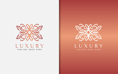 Poster - Luxury Logo Design. Elegant Symbol with Geometric Modern Lines Combination. Usable For Business, Community, Foundation, Services, Company. Vector Logo Design Illustration.