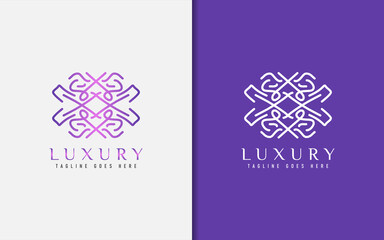 Poster - Luxury Logo Design. Elegant Symbol with Geometric Modern Lines Combination. Usable For Business, Community, Foundation, Services, Company. Vector Logo Design Illustration.