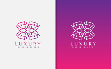 Poster - Luxury Logo Design. Elegant Symbol with Geometric Modern Lines Combination. Usable For Business, Community, Foundation, Services, Company. Vector Logo Design Illustration.